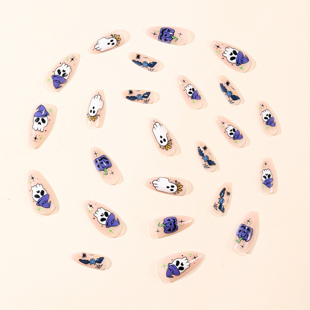 Spooky Themed Stiletto Nail Art Extensions Kalsten