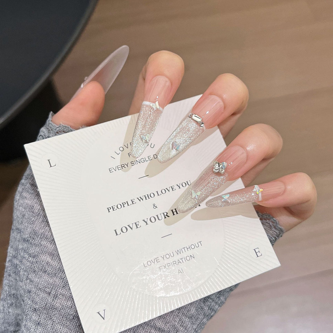 Artisanal Glittery Press-On Nail Extensions Kalsten