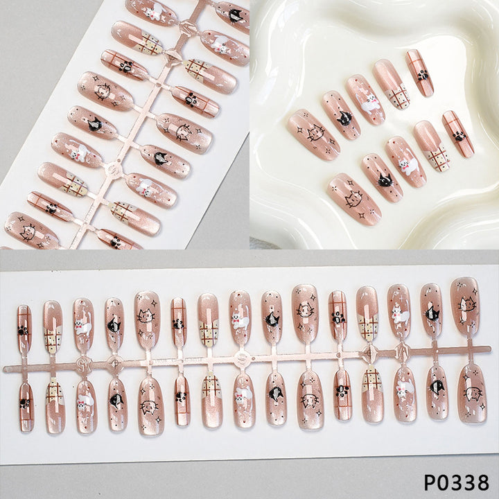 Playful Animal-Themed Press-On Nail Art Kalsten