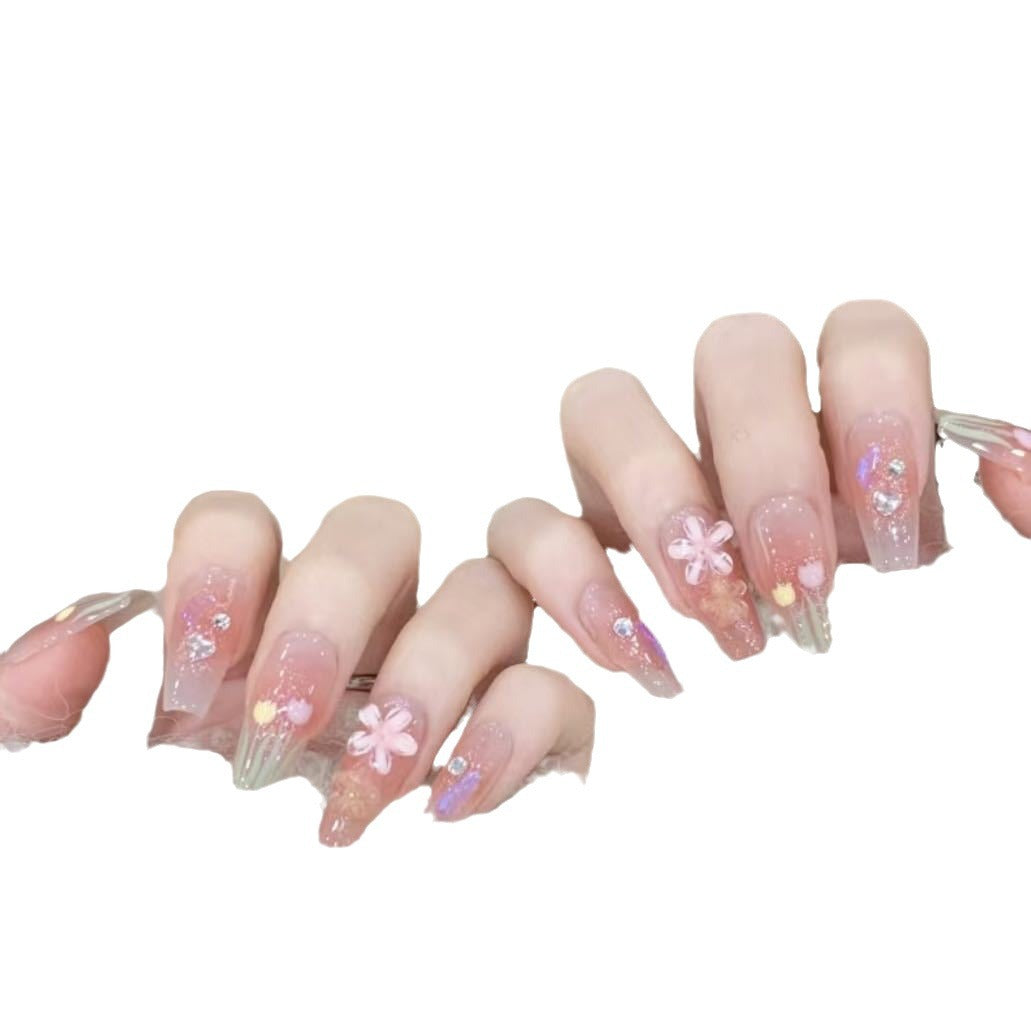 Floral Artistic Press-On Nails Kalsten