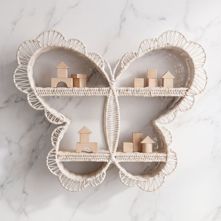 Playful wall shelf in butterfly design Kalsten