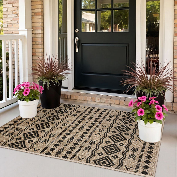 Intricate Floral Design Runner Mat