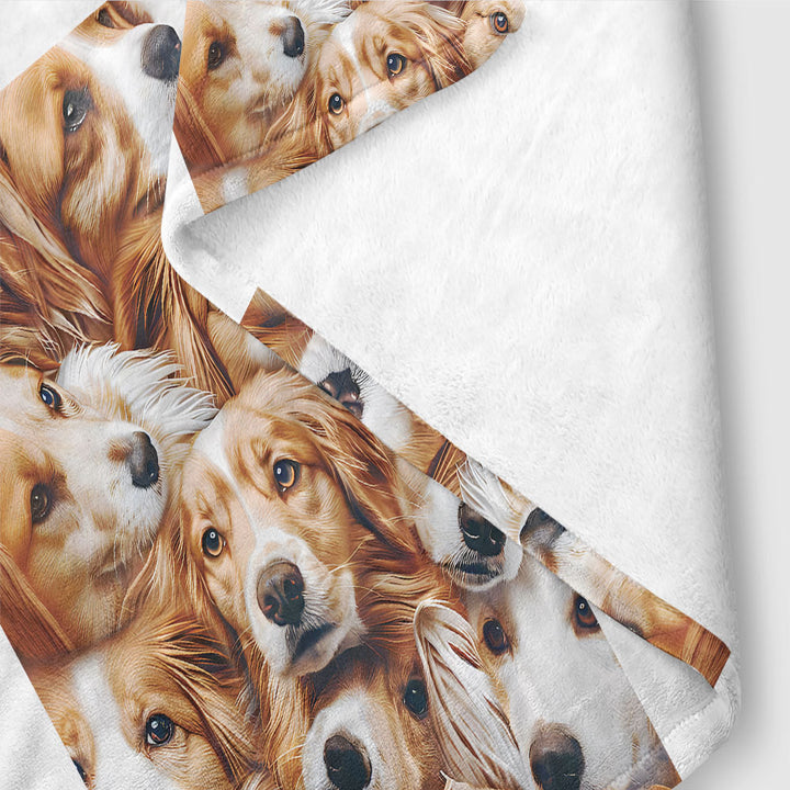 Cozy Dog-Themed Fleece Throw Blanket