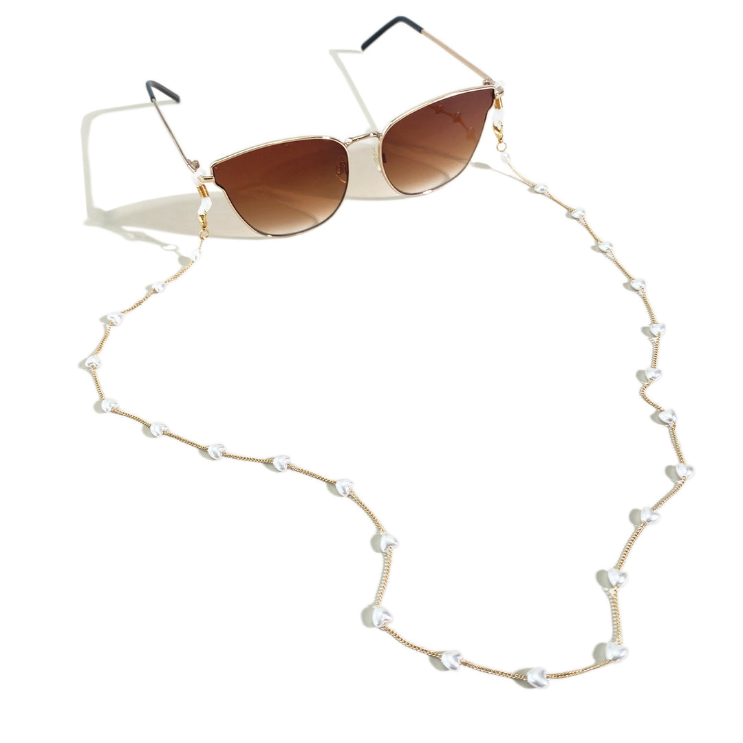 Elegant Pearl Chain Sunglasses Holder Kalsten