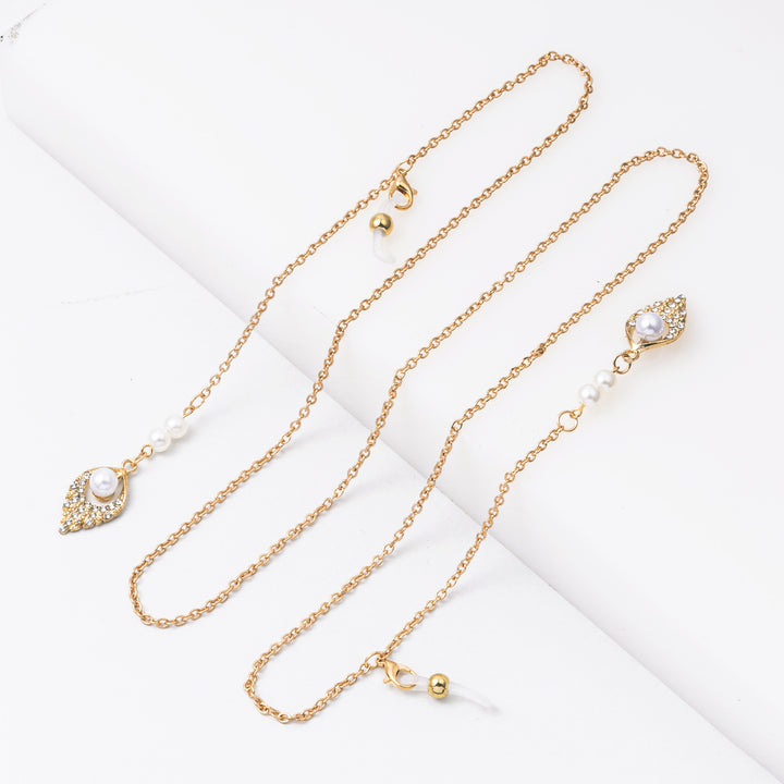 Elegant Dangle Pearl Earrings with Chain Kalsten