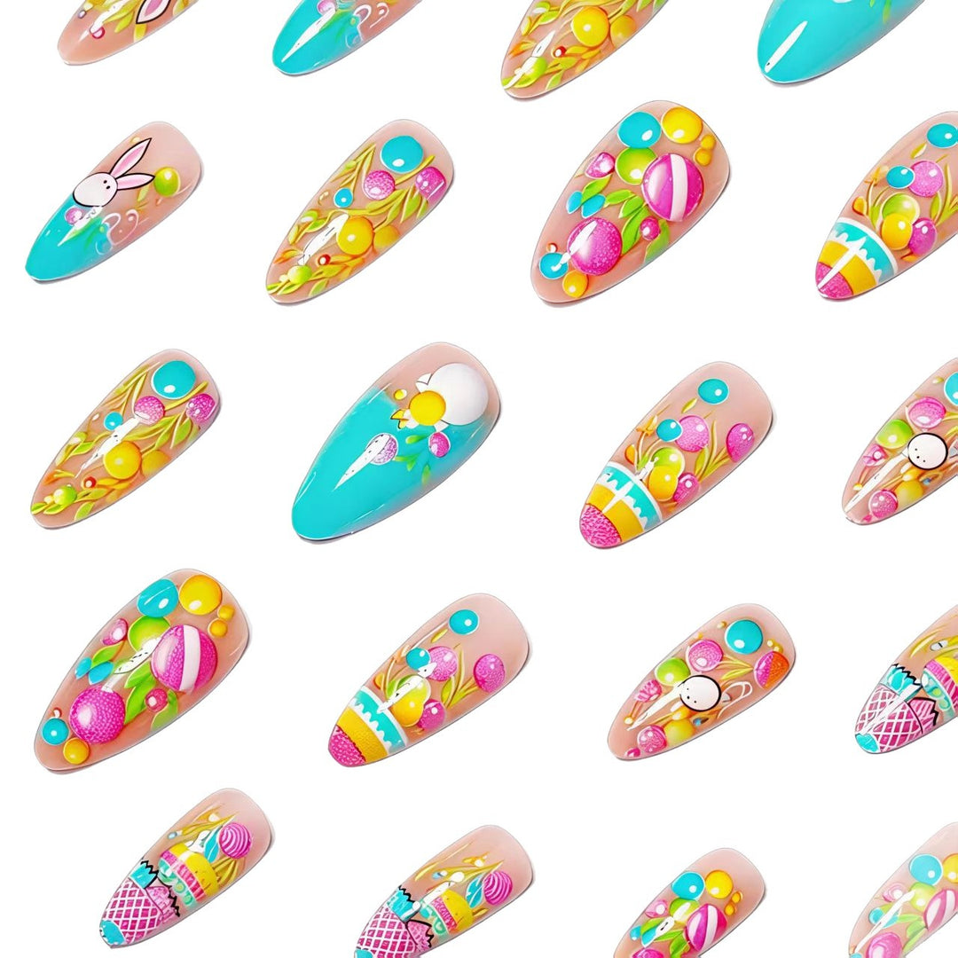 Artificial nails with cheerful Easter design Kalsten