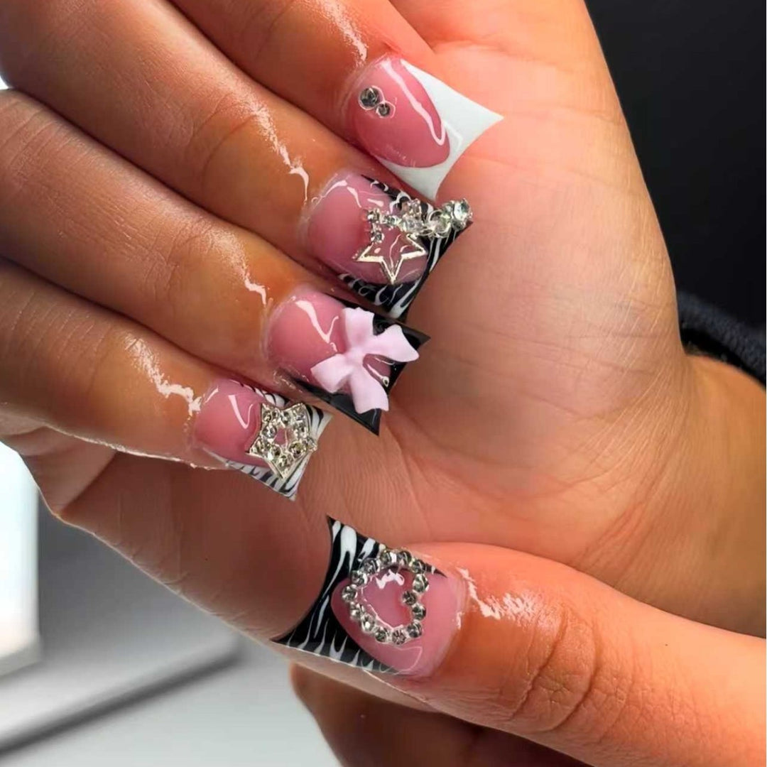 Artistic 3D Embellished Press-On Nail Extensions Kalsten