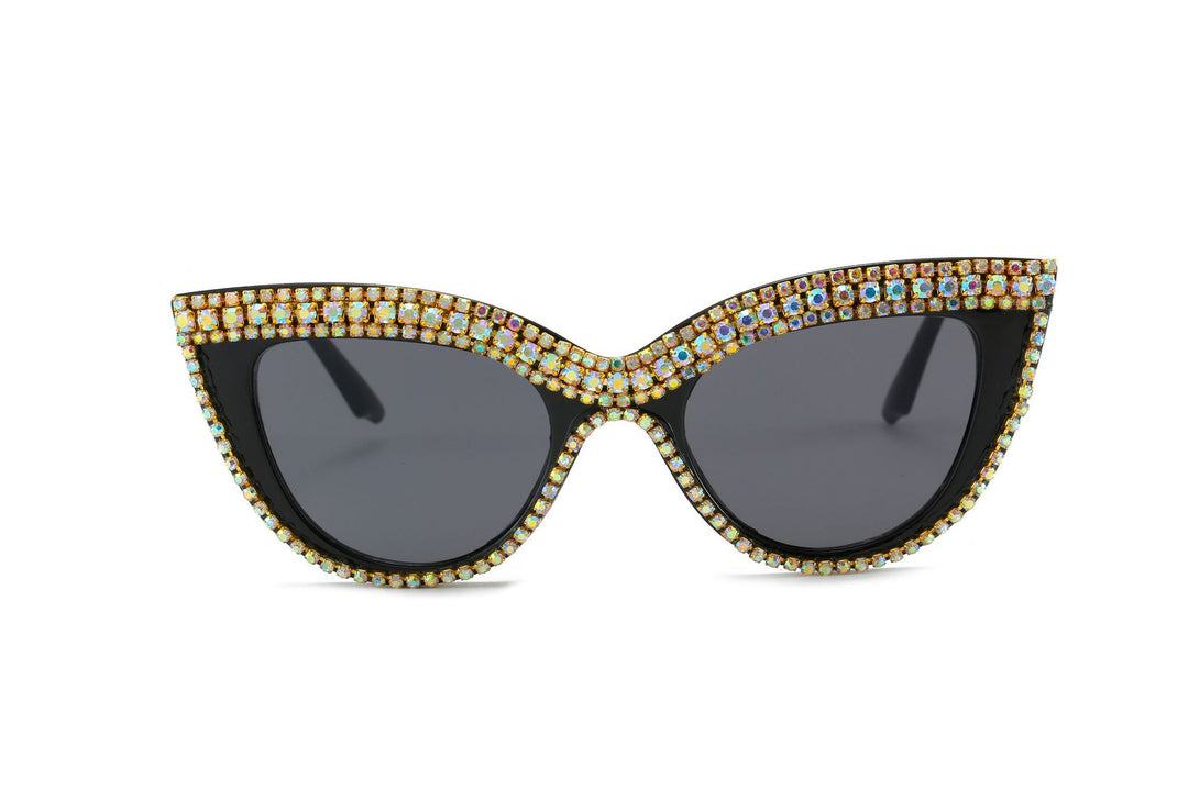 Statement Cat-Eye Sunglasses with Crystal Detailing Kalsten