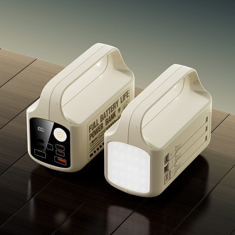 Portable power bank with integrated LED lighting and high capacity Kalsten