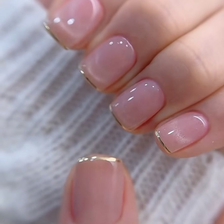 Elegant Glossy French Tip Nail Art Kalsten