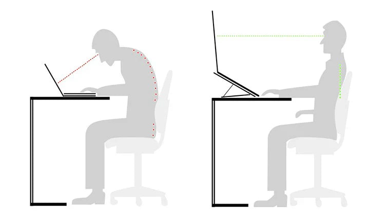 Kalsten | Portable Aluminum Laptop Stand, with Adjustable & Ergonomic Design, for Home, Office, Study & More