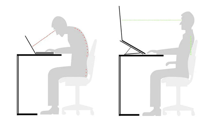 Kalsten | Portable Aluminum Laptop Stand, with Adjustable & Ergonomic Design, for Home, Office, Study & More