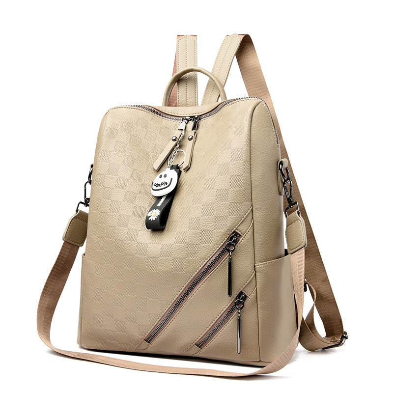 Checkered Pattern Stylish Backpack Kalsten