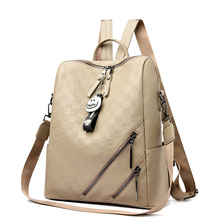 Checkered Pattern Stylish Backpack Kalsten