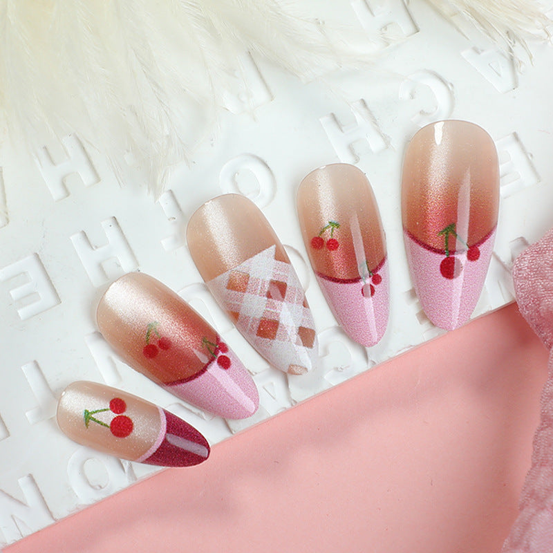 Artistic Cherry Blossom Press-On Nail Art Kit