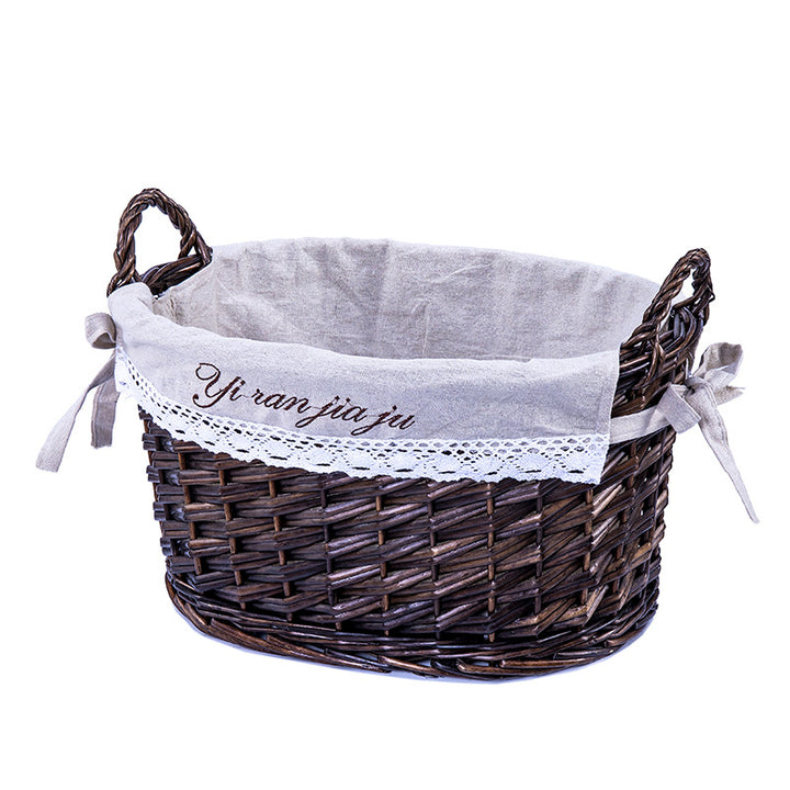 Basket with fabric insert