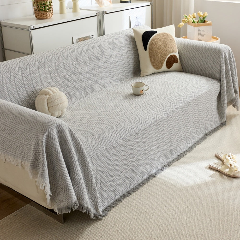 Stylish Herringbone Throw Blanket
