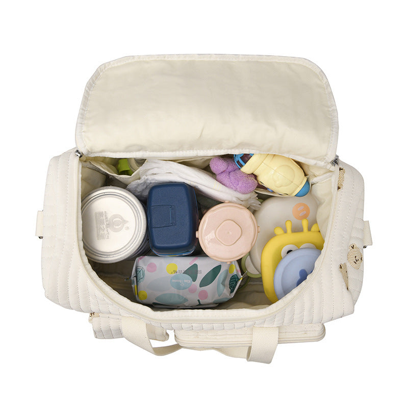 Multi-Pocket Quilted Travel Duffel Bag Kalsten