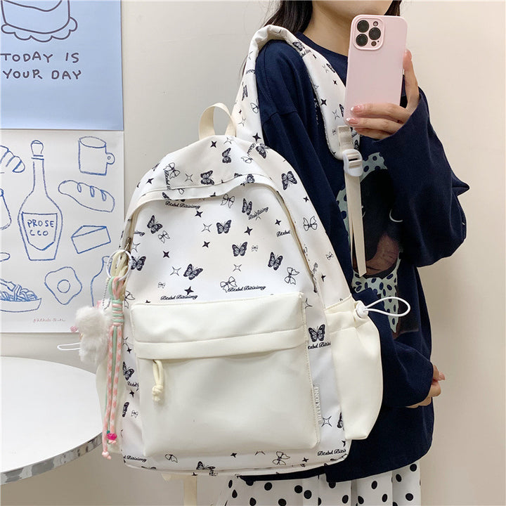 Butterfly Print Backpack Kalsten