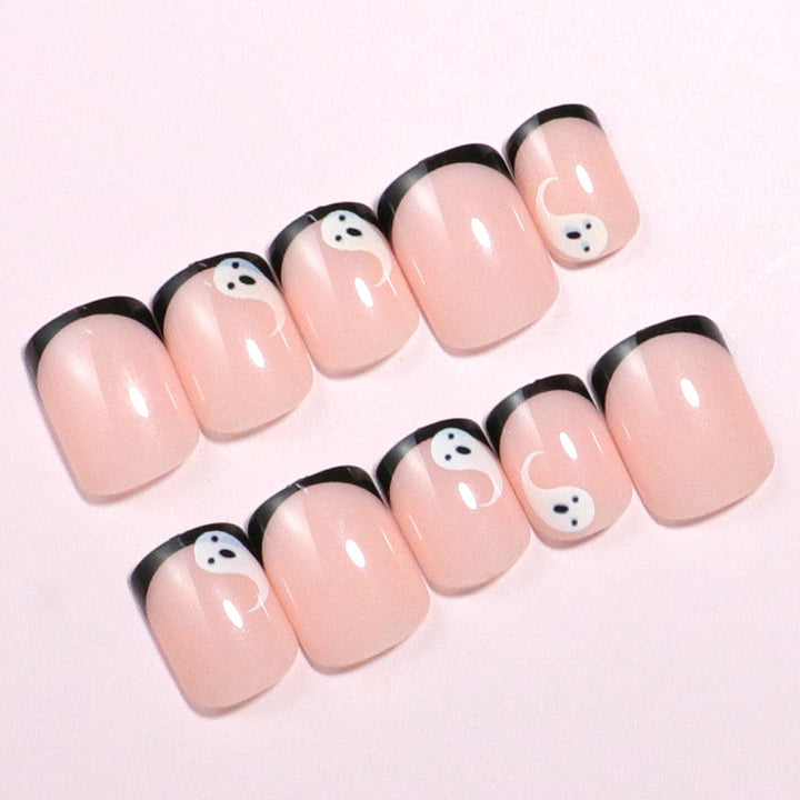 Artistic Ghost-Themed Press-On Nail Set Kalsten