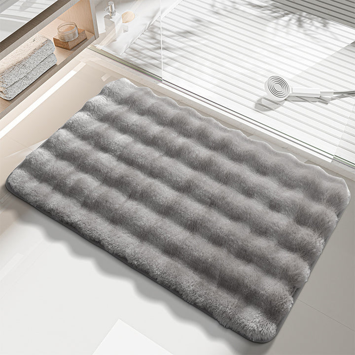 Plush Textured Bath Mat Kalsten