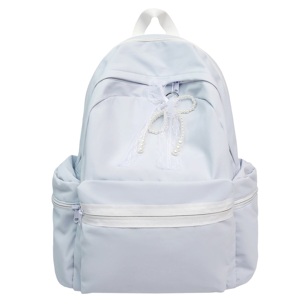 Elegant Backpack with Pearl and Lace Details Kalsten