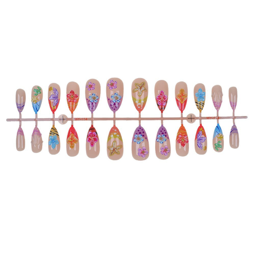 Creative Floral Embellished Press-On Nail Collection Kalsten