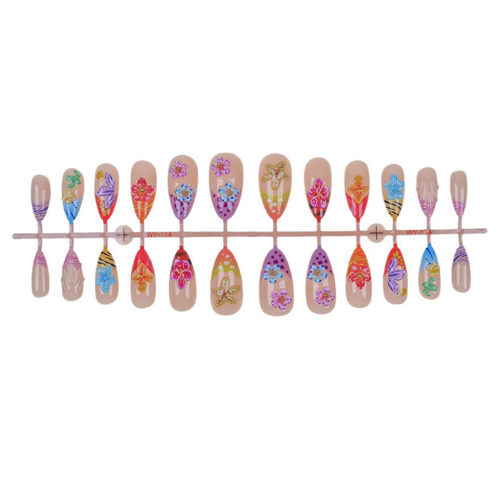 Creative Floral Embellished Press-On Nail Collection Kalsten