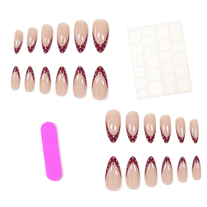 Decorative French Tip Acrylic Nail Enhancements Kalsten