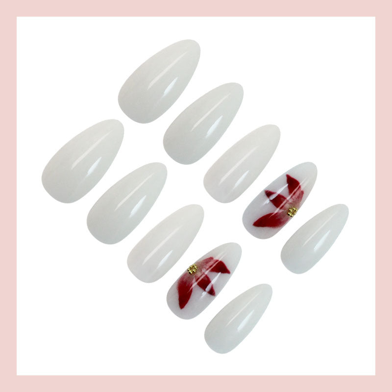 Artificial nail set with elegant flower decorations Kalsten