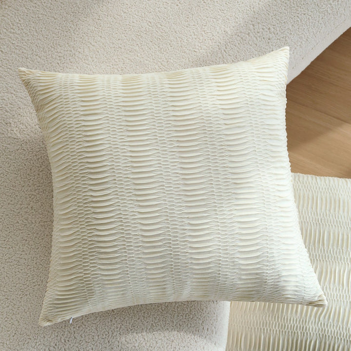 Rectangular decorative cushion cover with gathered pleated look Kalsten