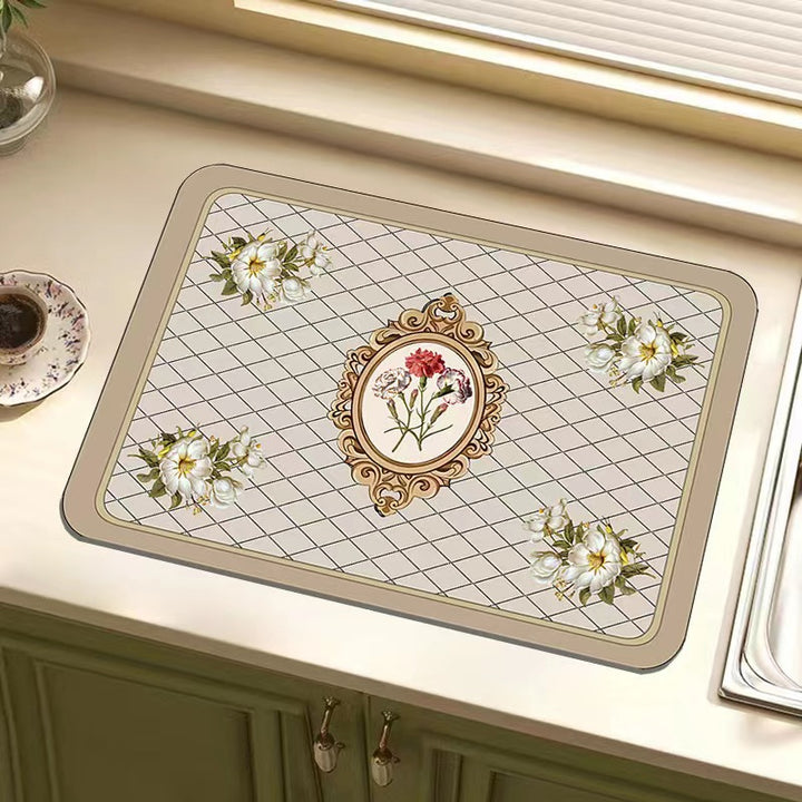 Floral Decorative Kitchen Mat Kalsten