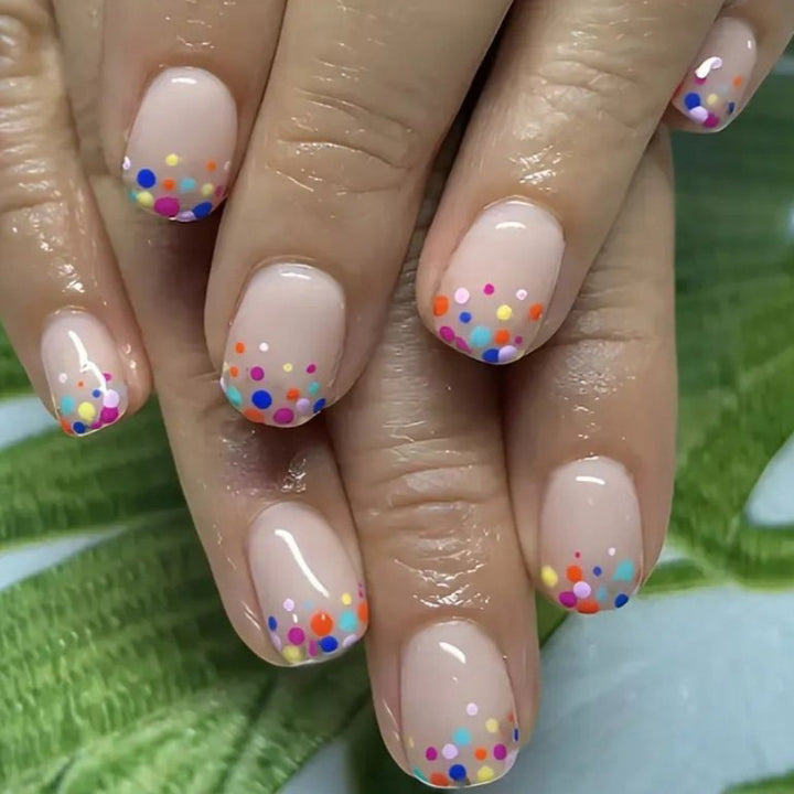 Colorful Dotted Nail Art Enhancements Kalsten