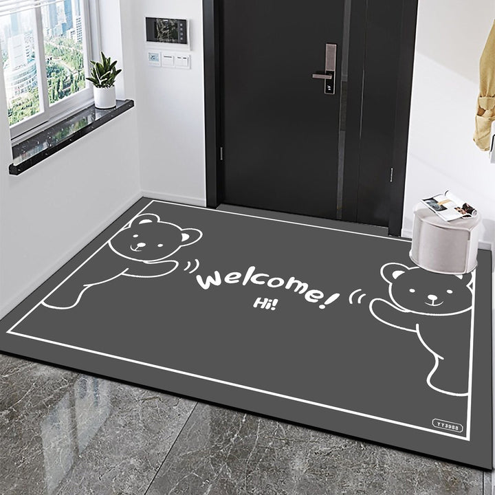 Cute Bear-Themed Floor Mat