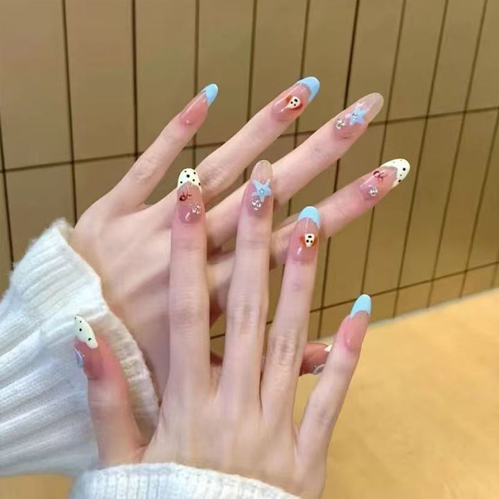 Artistic Gel Press-On Nail Set with Charming Character Designs Kalsten