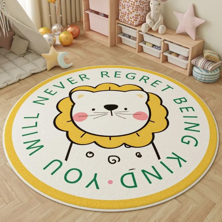 Playful Cat-Themed Round Area Rug