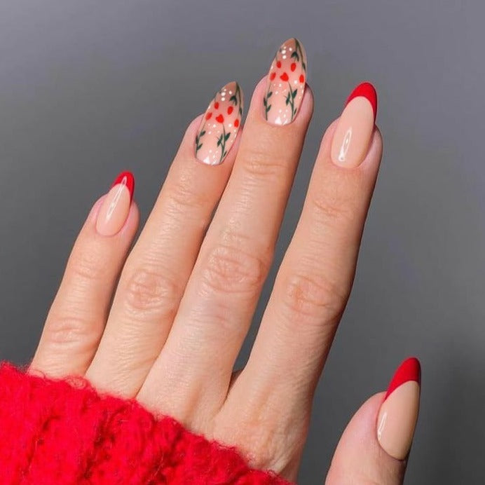 Decorative Floral Press-On Nails Kalsten
