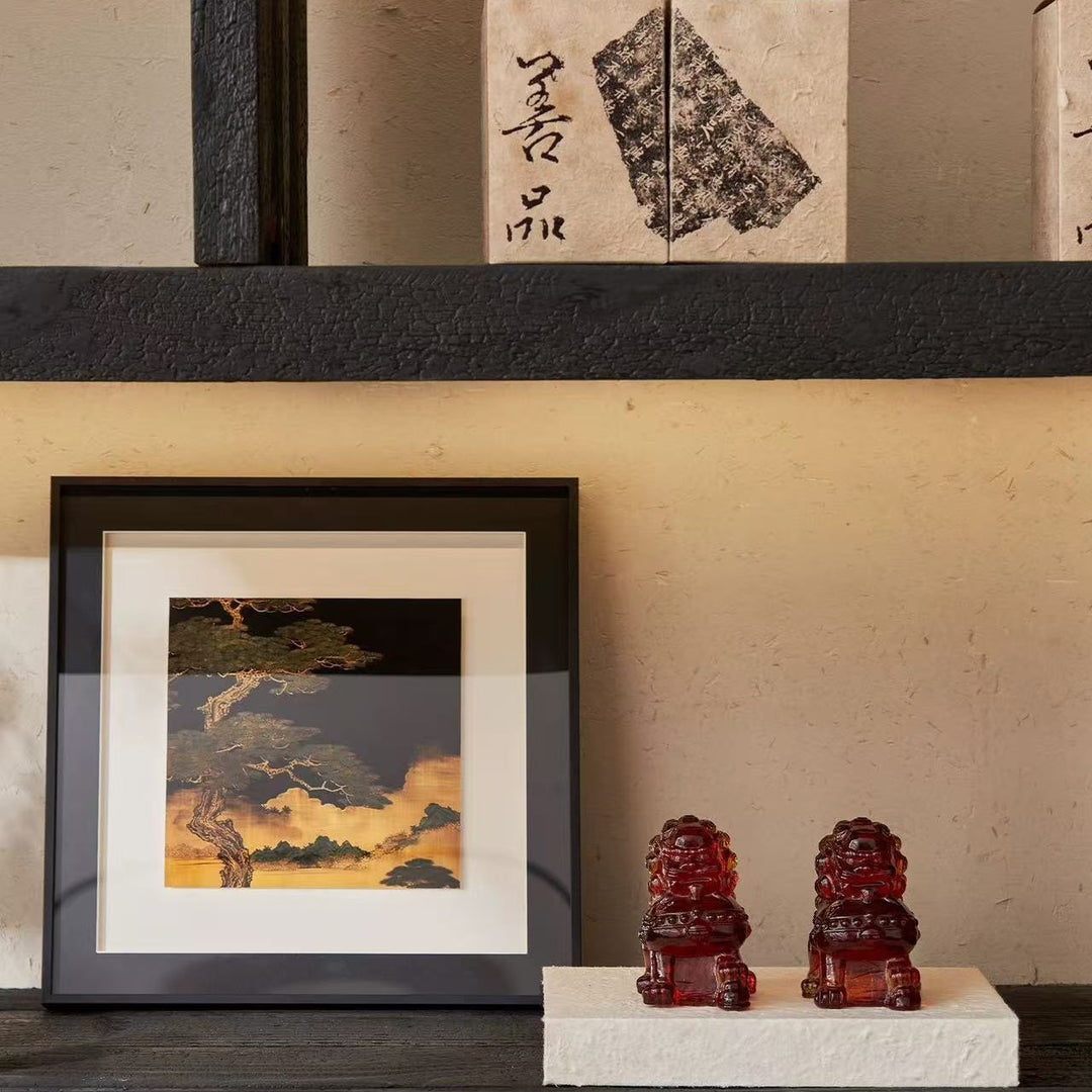 Decorative Glass Lion Figurines