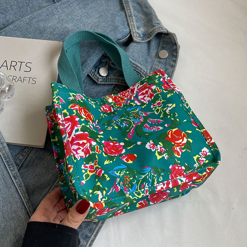 Floral Print Shopping Tote