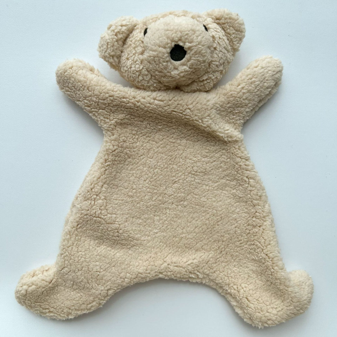 Sherpa Bear Lovey Security Blanket Handheld Comforter