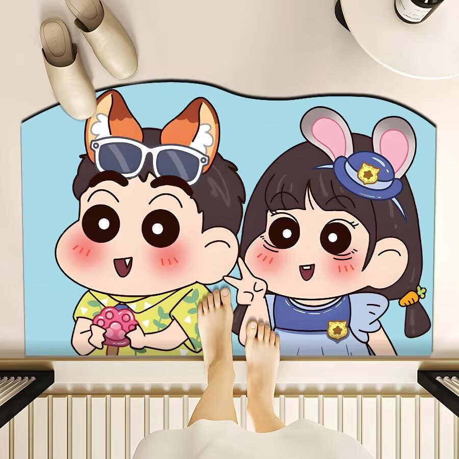 Playful Cartoon-Themed Floor Mat Kalsten
