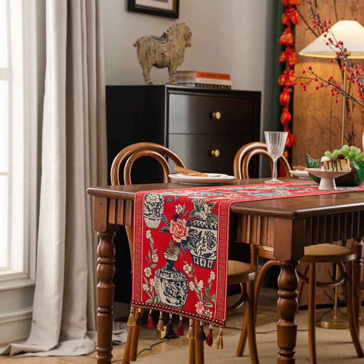 Ornate Floral Design Table Runner