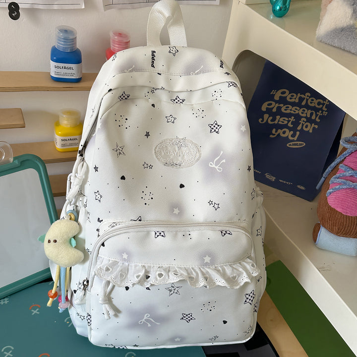 Charming Star-Embellished Casual Backpack Kalsten 1791205440