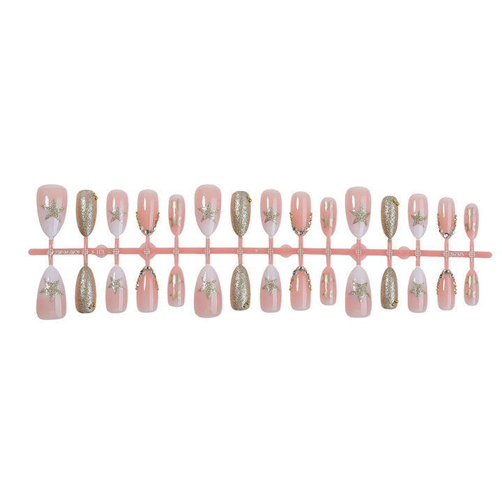 Acrylic nail set with glamorous decorations Kalsten