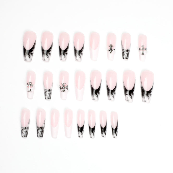 Exquisite artificial nails with textured designs and jewelry accents Kalsten