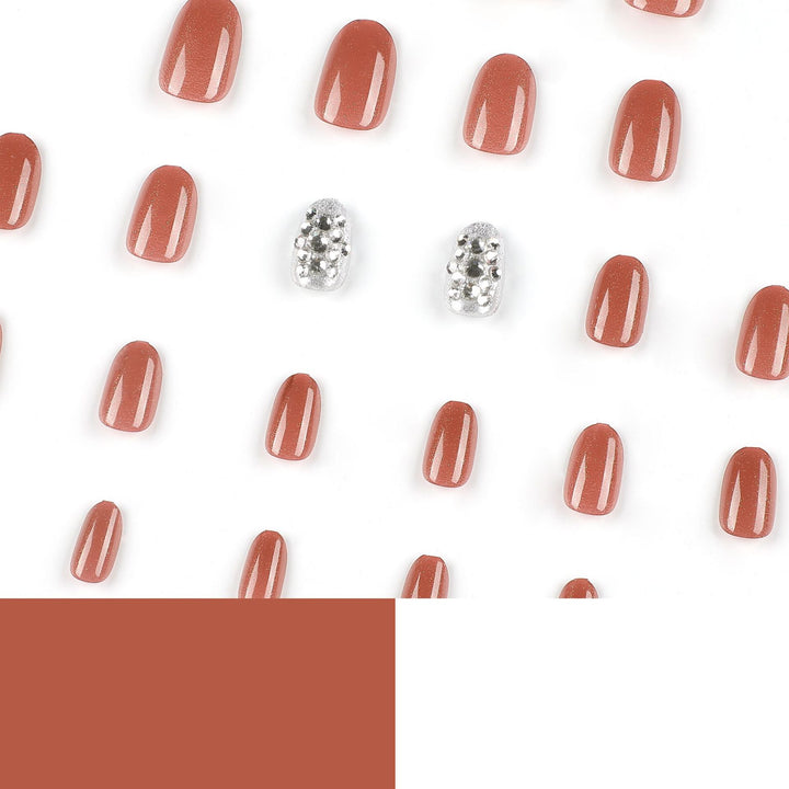 Artistic acrylic nails with glitter accents Kalsten