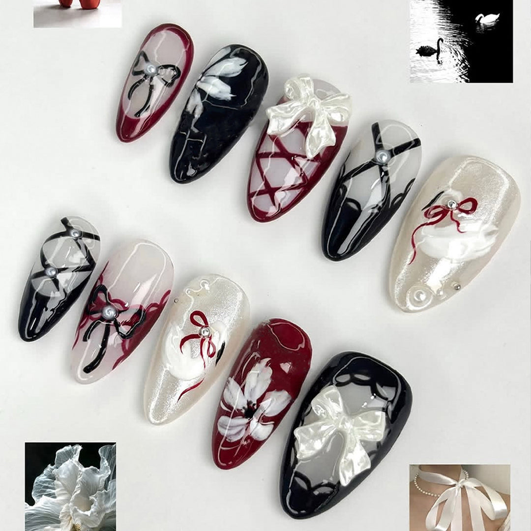 Acrylic nail set with exclusive designs Kalsten