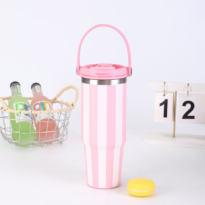 Ladies thermos cup with practical carrying handle from Kalsten