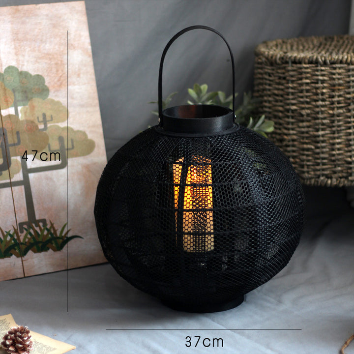 Elegant metal lantern with net design Kalsten