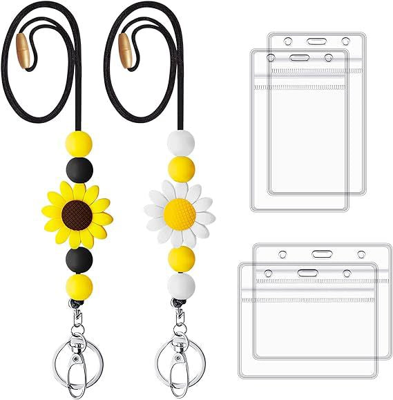 Decorative Beaded Lanyard with ID Holder Kalsten